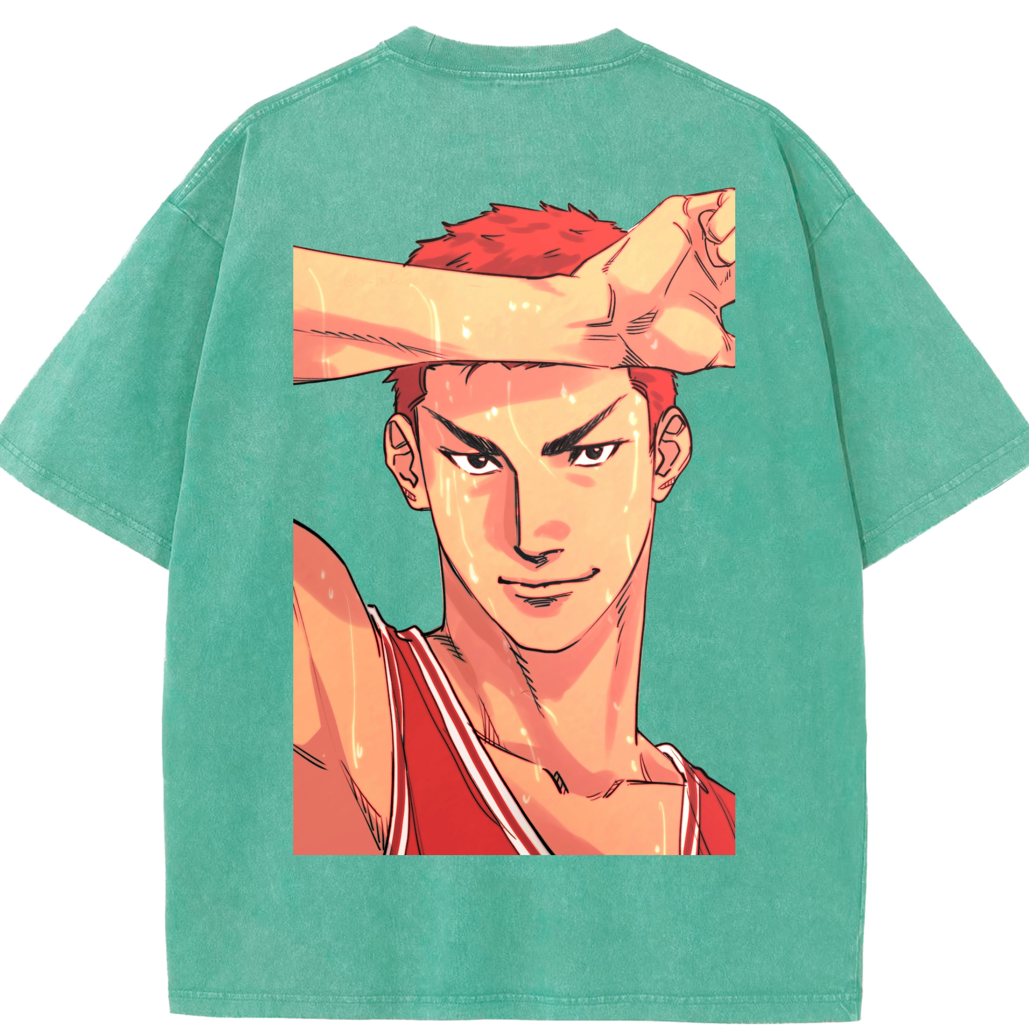 （画像用） SLAM DUNK／スラムダンク 綿100% ヴィンテージ風 半袖Tシャツ（背面プリント）